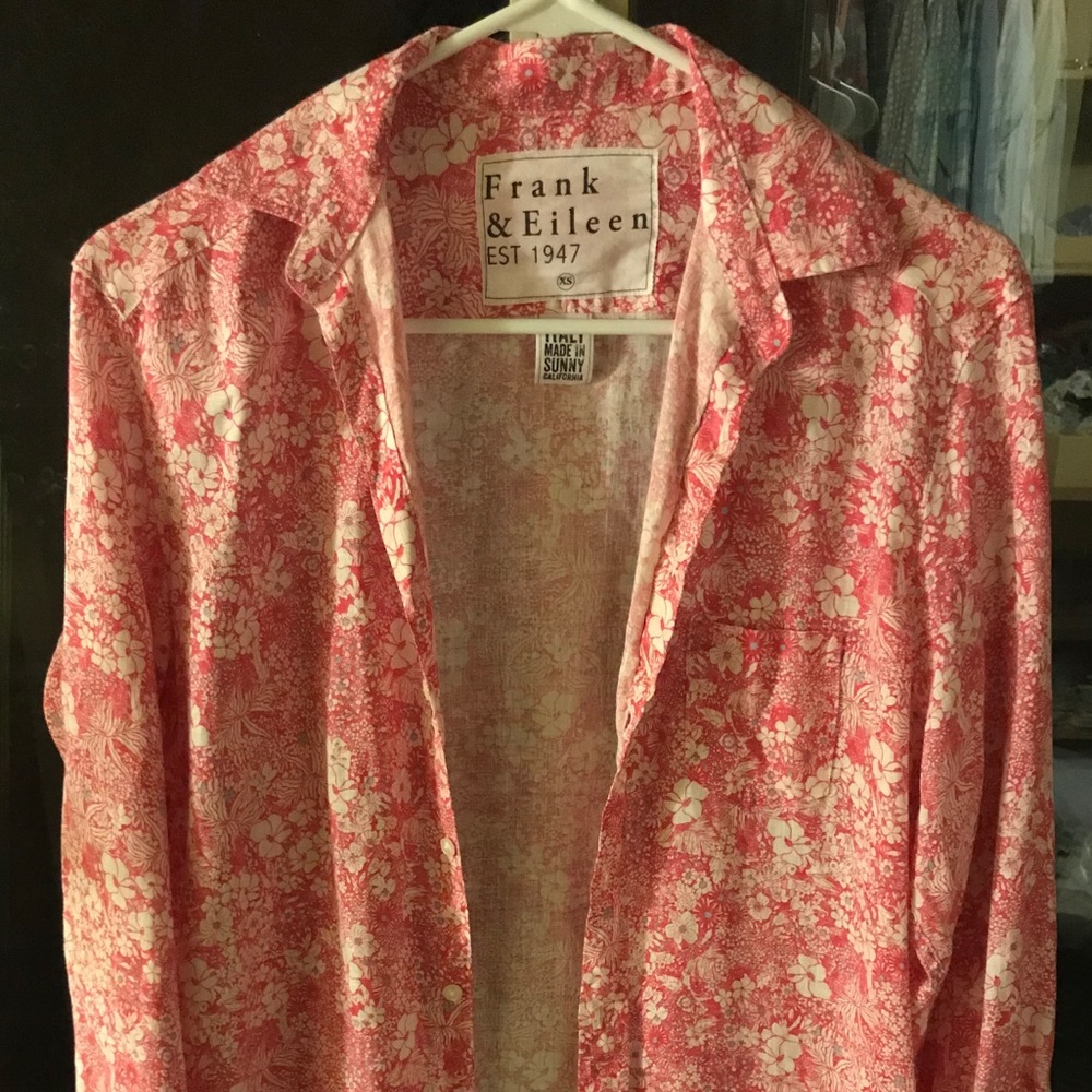 Mary Pink Floral Linen Shirt Dress